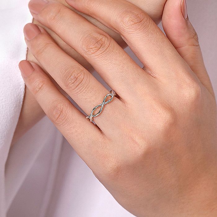 Gabriel & Co. White Gold Twisted Ring - Image 5