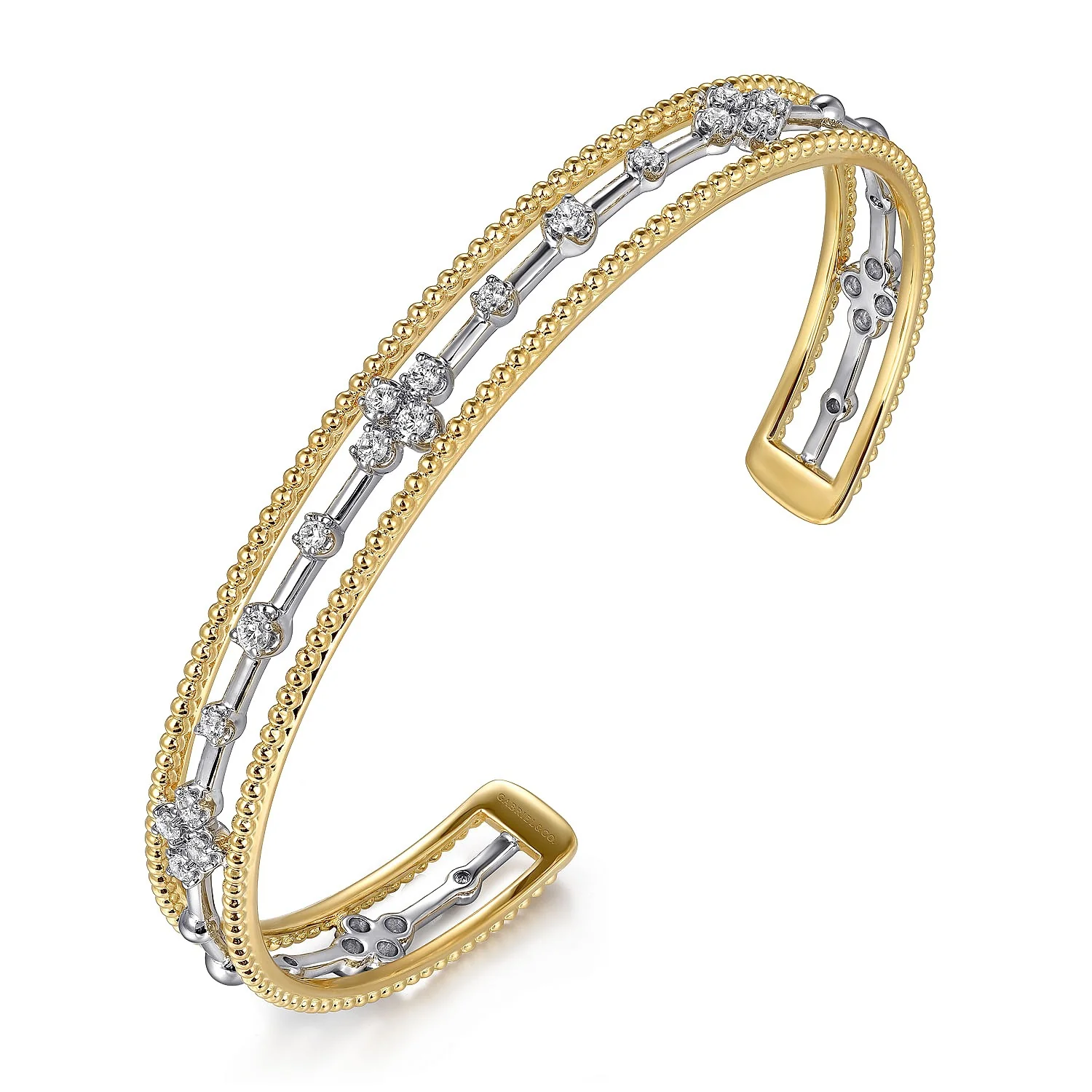 Gabriel & Co. Yellow and White Gold Diamond Bracelet - Image 2