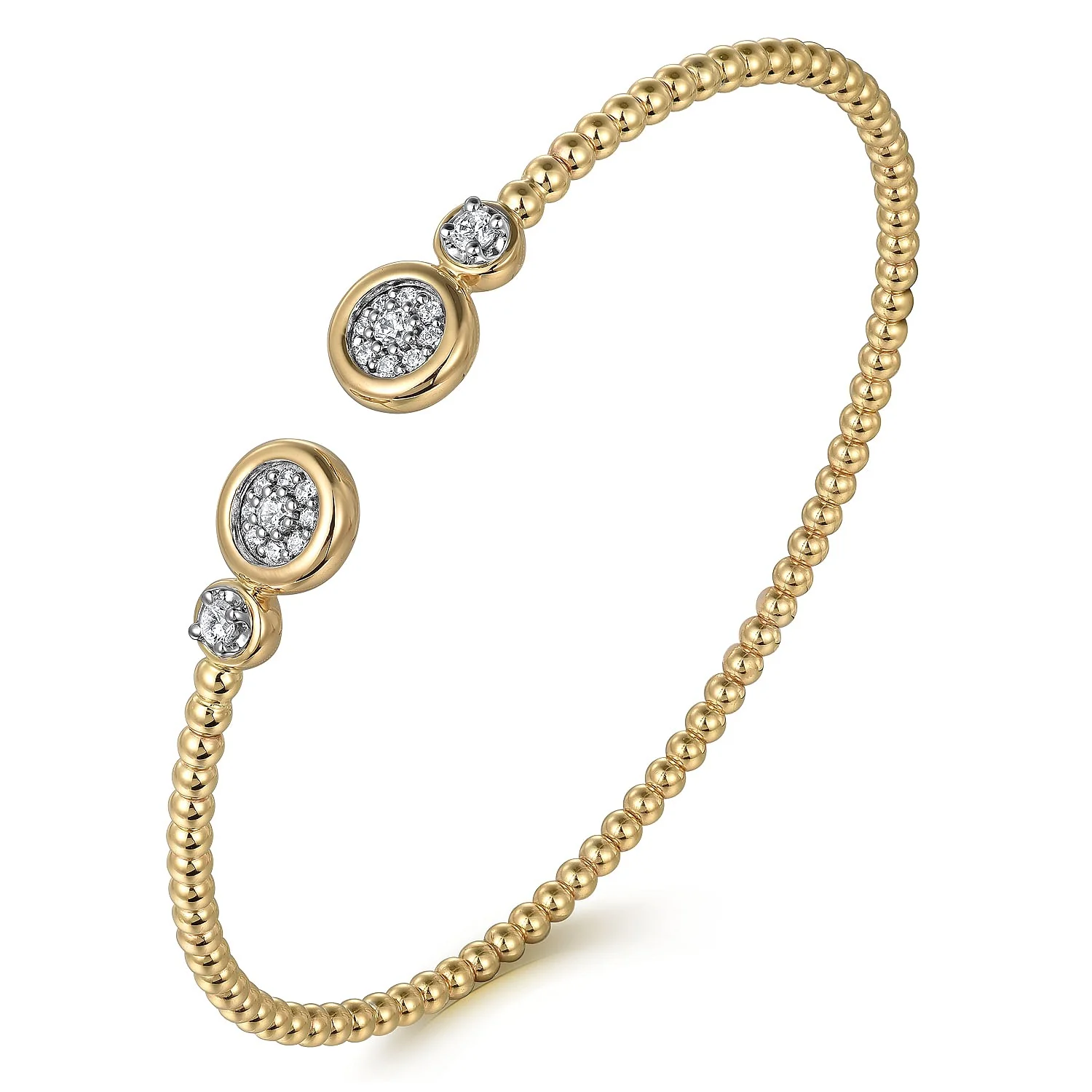 Gabriel & Co. Yellow and White Gold Diamond Bujukan Bracelet - Image 2