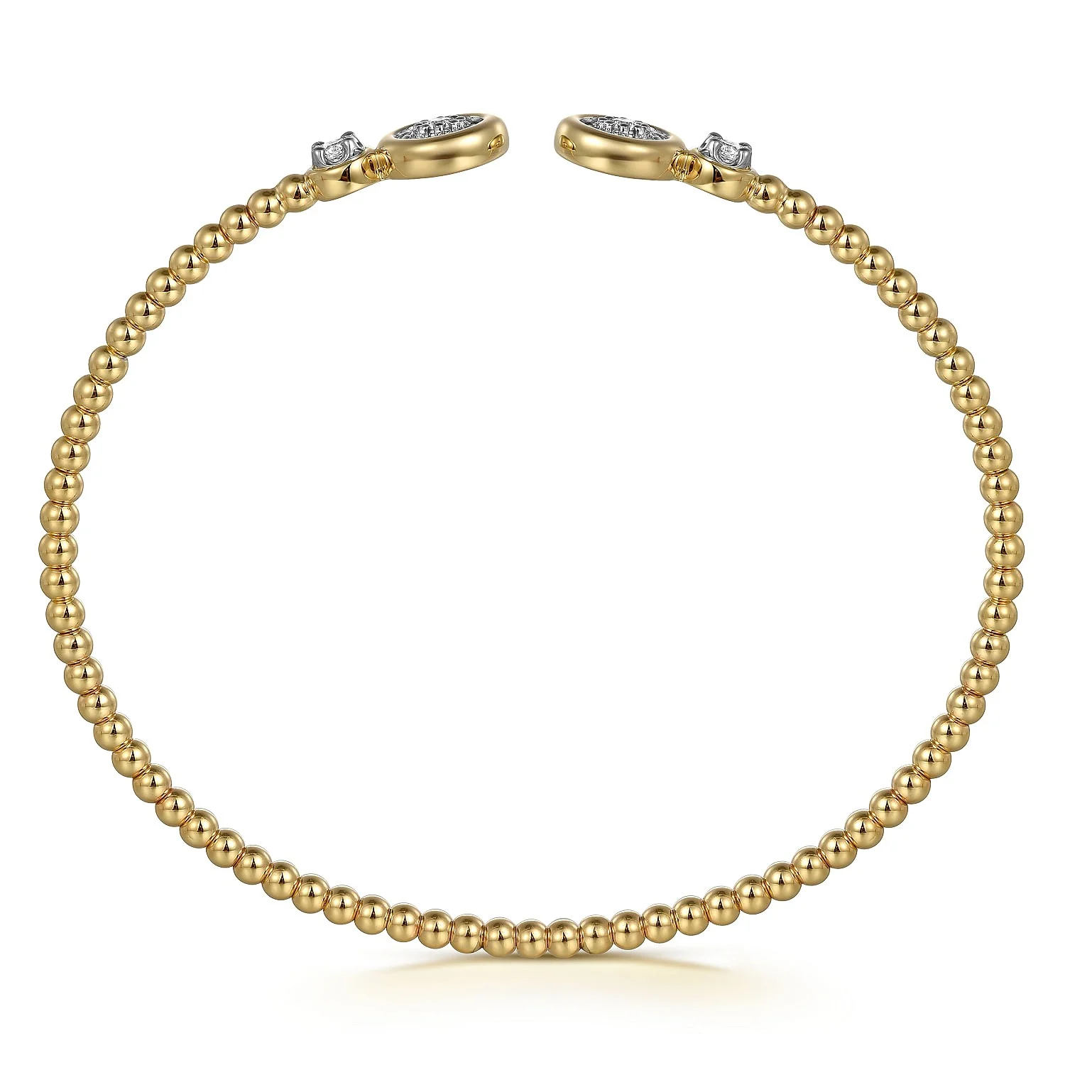 Gabriel & Co. Yellow and White Gold Diamond Bujukan Bracelet - Image 3