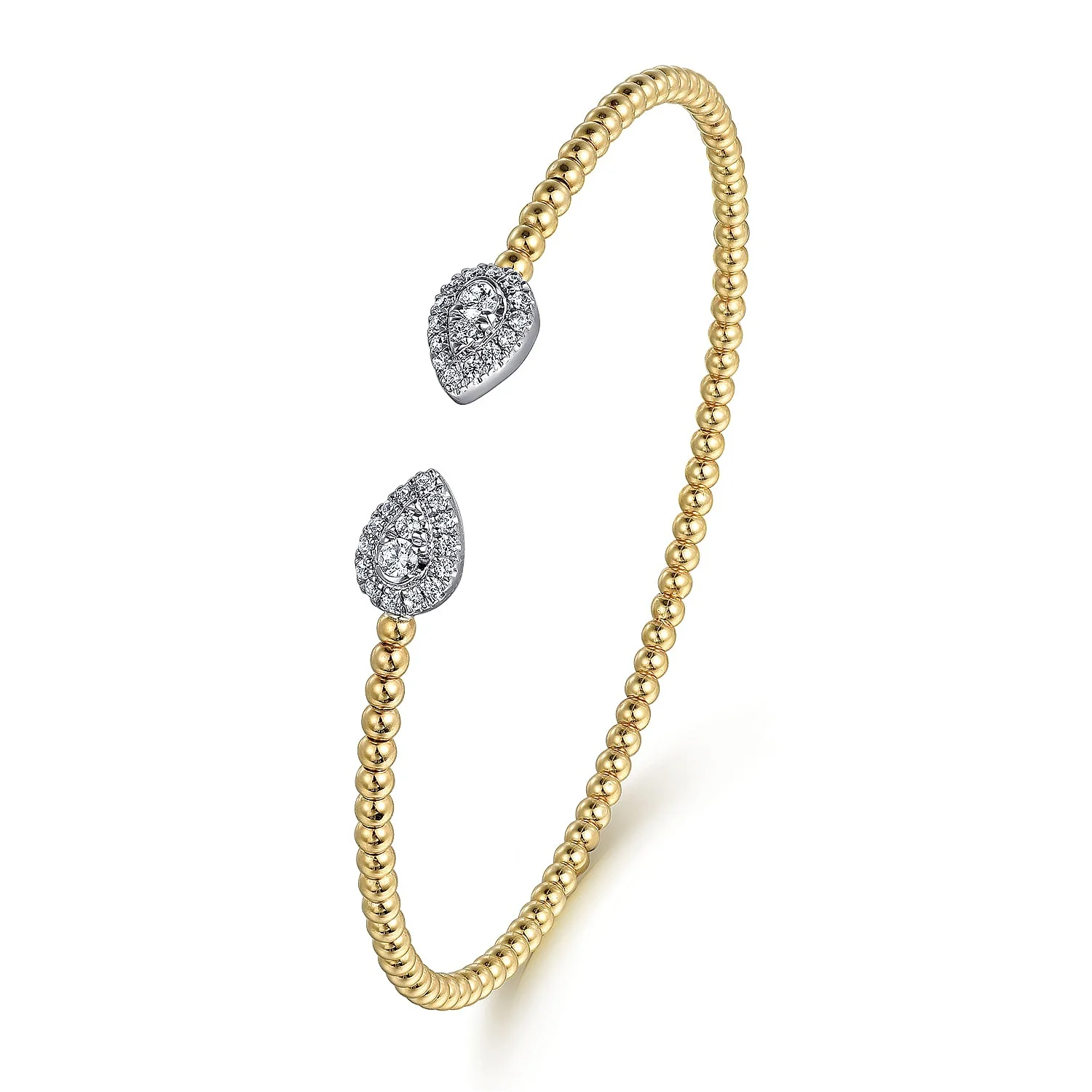 Gabriel & Co. Yellow and White Gold Diamond Bujukan Bracelet - Image 2