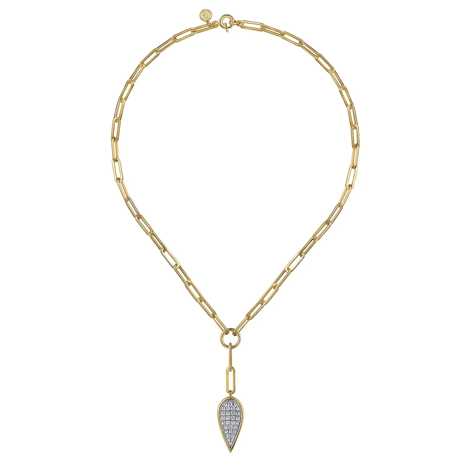 Gabriel & Co. Yellow and White Gold Diamond Necklace - Image 2