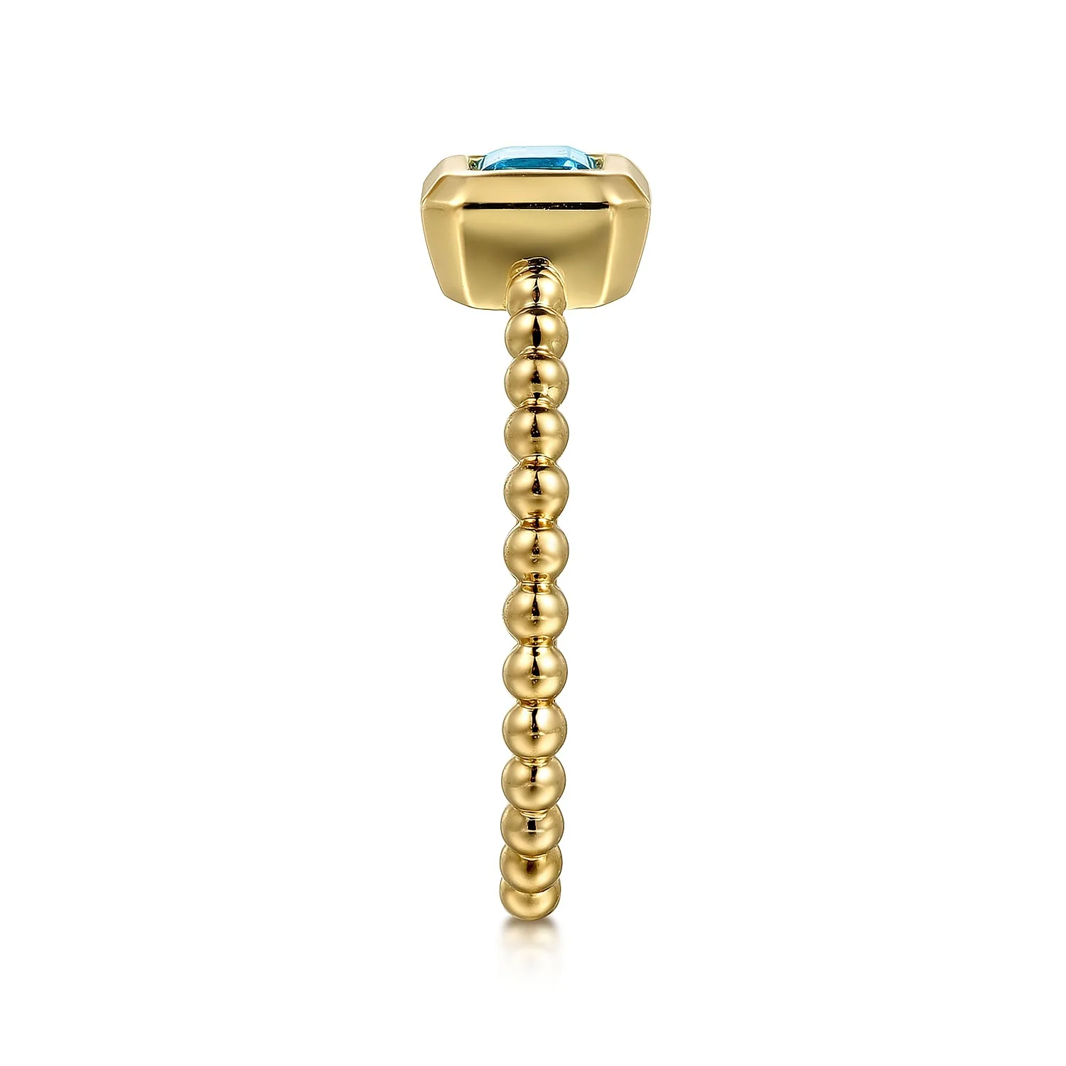 Gabriel & Co. Yellow Gold Blue Topaz Ring - Image 4