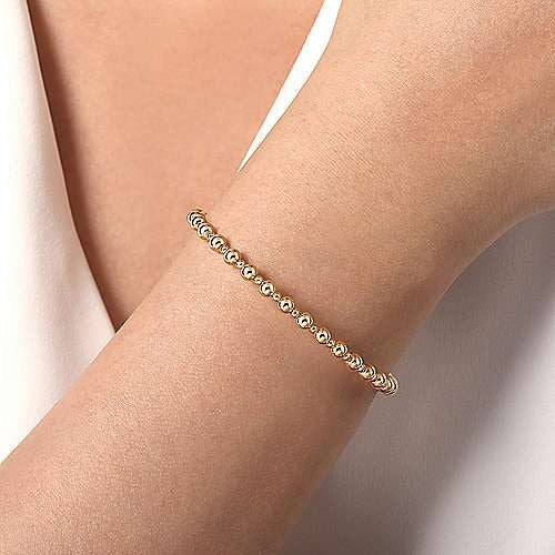 Gabriel & Co Yellow Gold Bujukan Open Bangle - Image 2