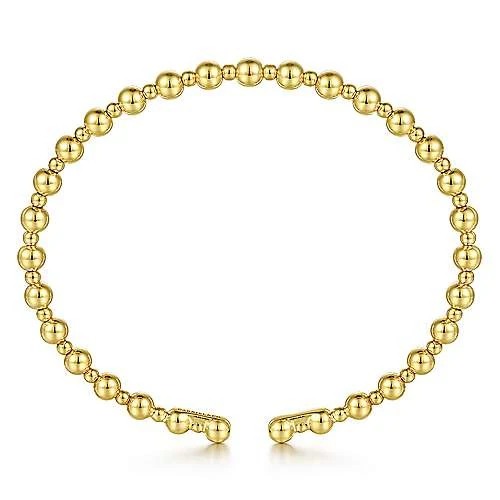 Gabriel & Co Yellow Gold Bujukan Open Bangle - Image 3