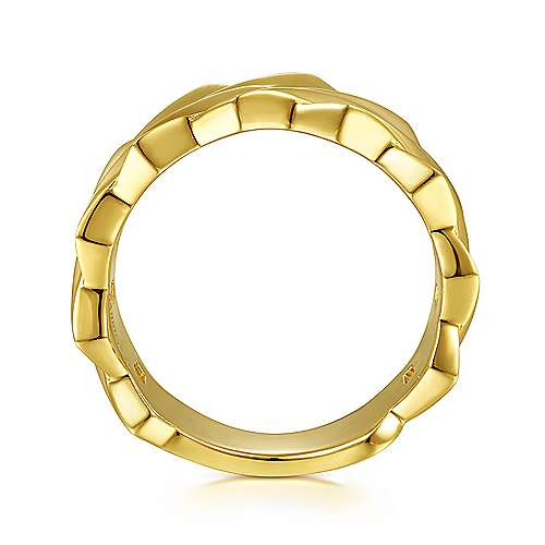 Gabriel & Co Yellow Gold Chain Link Band - Image 2