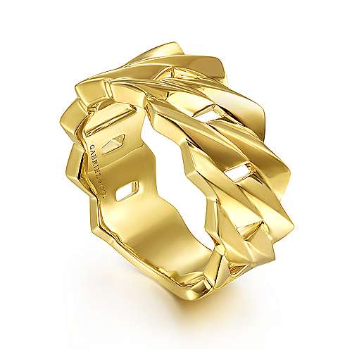 Gabriel & Co Yellow Gold Chain Link Band - Image 3