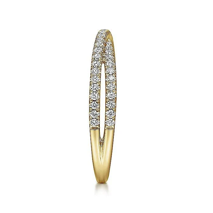 Gabriel & Co. Yellow Gold Criss Cross Diamond Ring - Image 4