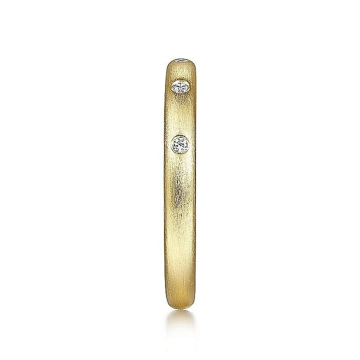 Gabriel & Co. Yellow Gold Diamond Stackable Ring - Image 4