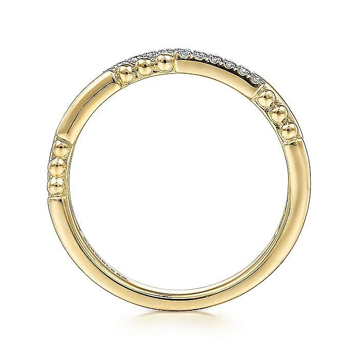 Gabriel & Co. Yellow Gold Double Row Band - Image 2