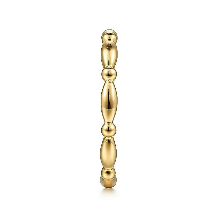 Gabriel & Co. Yellow Gold Elongated Station Stackable Ring - Image 4