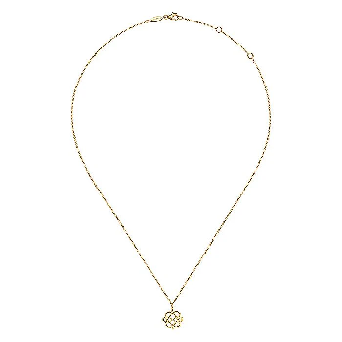 Gabriel & Co. Yellow Gold Floral Necklace - Image 2