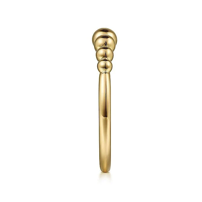 Gabriel & Co.Yellow Gold Graduating Bujukan Bead Ring - Image 4