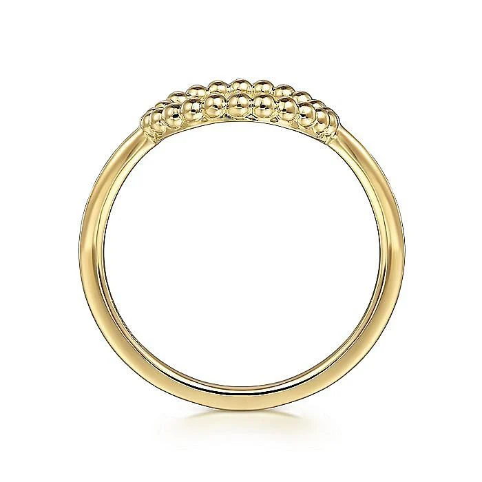Gabriel & Co. Yellow Gold Plain Bujukan Open Circle Ring - Image 2