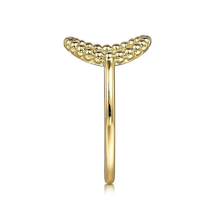 Gabriel & Co. Yellow Gold Plain Bujukan Open Circle Ring - Image 4