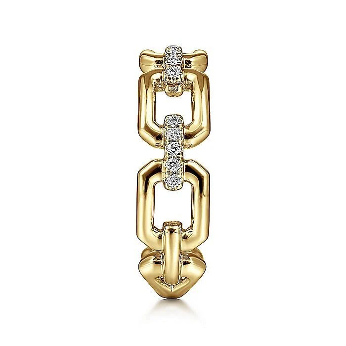 Gabriel & Co.Yellow Gold Polished Chain Link Stackable Band - Image 4