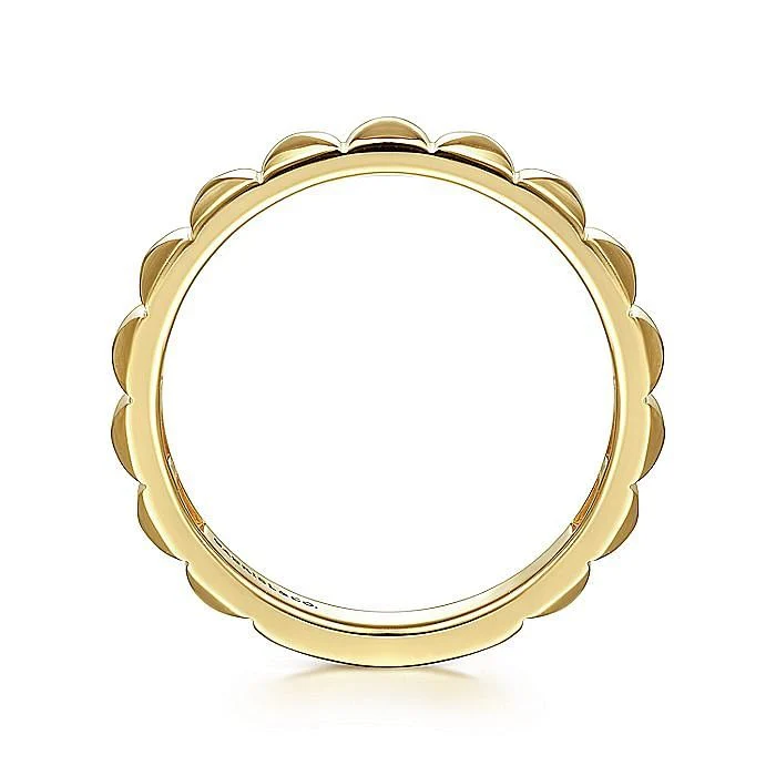 Gabriel & Co. Yellow Gold Pyramid Ring - Image 2