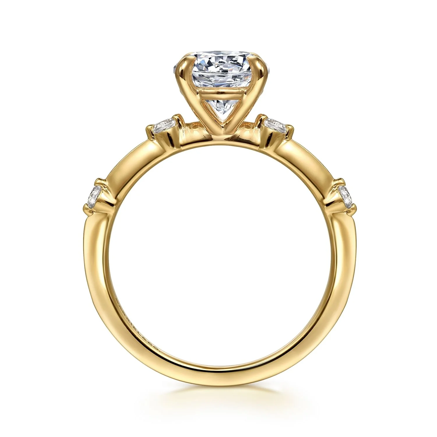 Gabriel & Co. Yellow Gold Semi-Mount Engagement Ring - Image 2