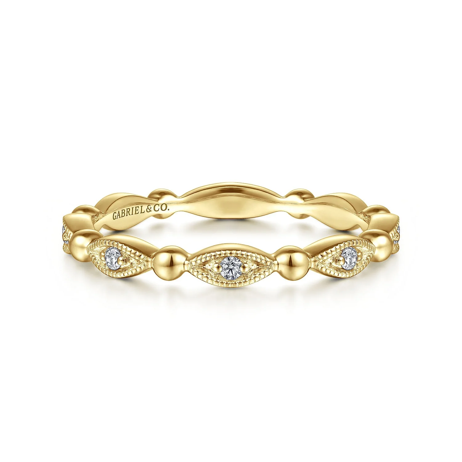 Gabriel & Co. Yellow Gold Stackable Band