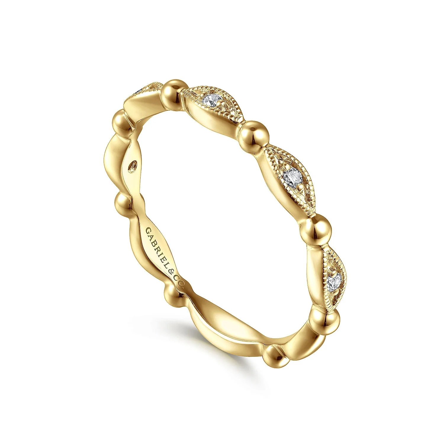 Gabriel & Co. Yellow Gold Stackable Band - Image 3
