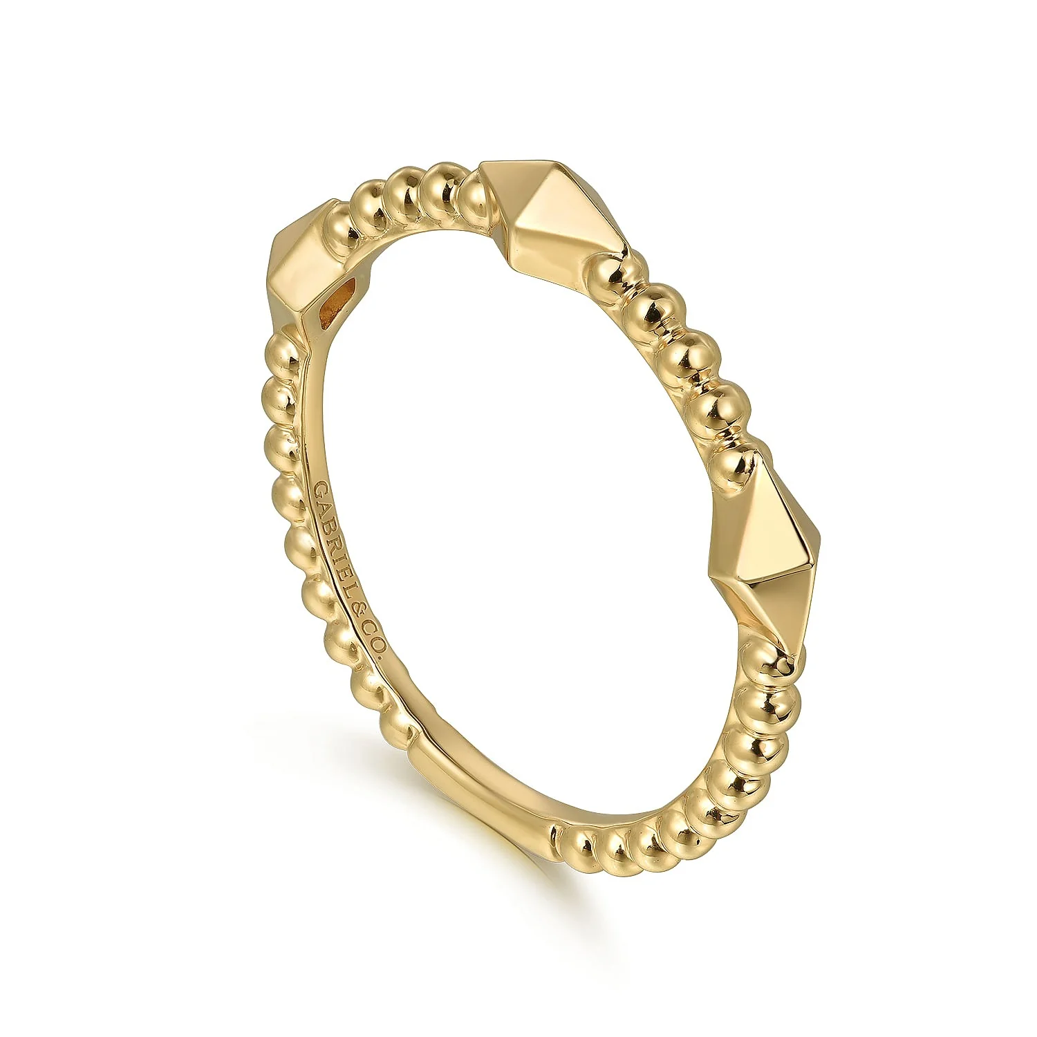 Gabriel & Co. Yellow Gold Stackable Ring - Image 3