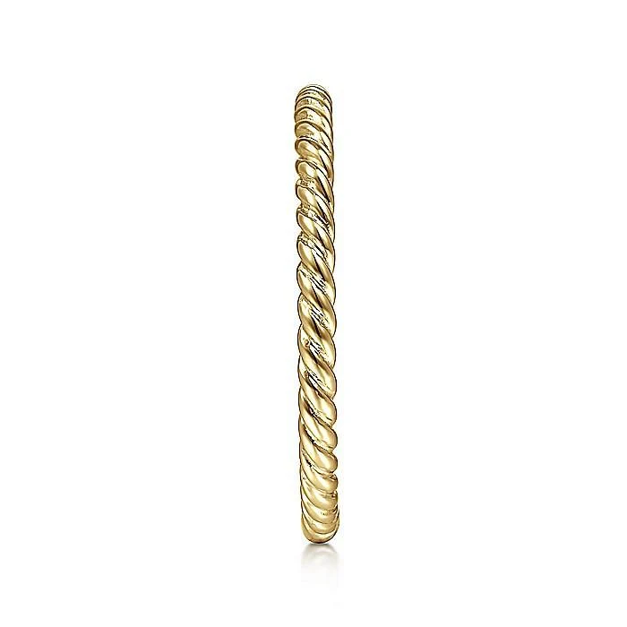 Gabriel & Co. Yellow Gold Twisted Rope Stackable Ring - Image 4
