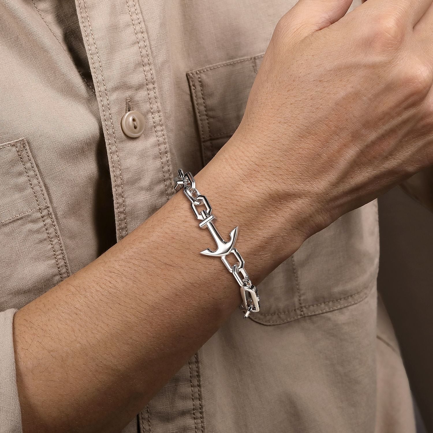 Gents Gabriel & Co. Silver Bracelet - Image 3