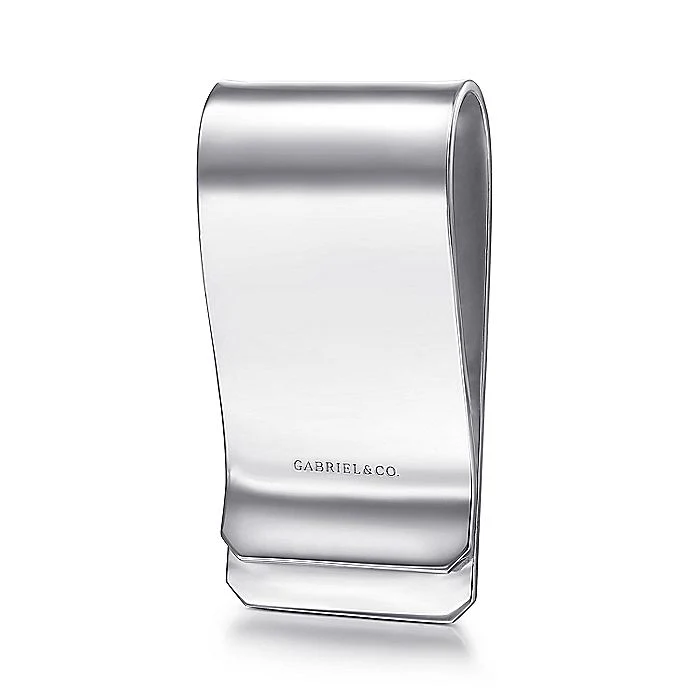 Gents Gabriel & Co. Sterling Silver Money Clip with Twisted Rope Trim - Image 2
