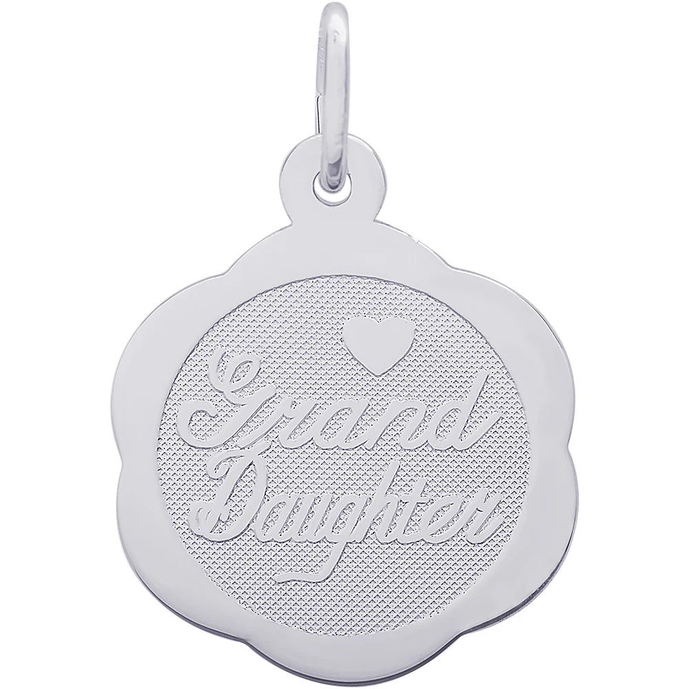 Granddaughter Scalloped Disc Charm