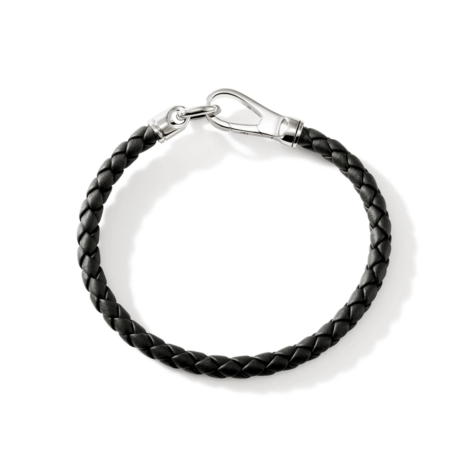 John Hardy Sterling Silver And Leather Hook Clasp Bracelet - Image 4