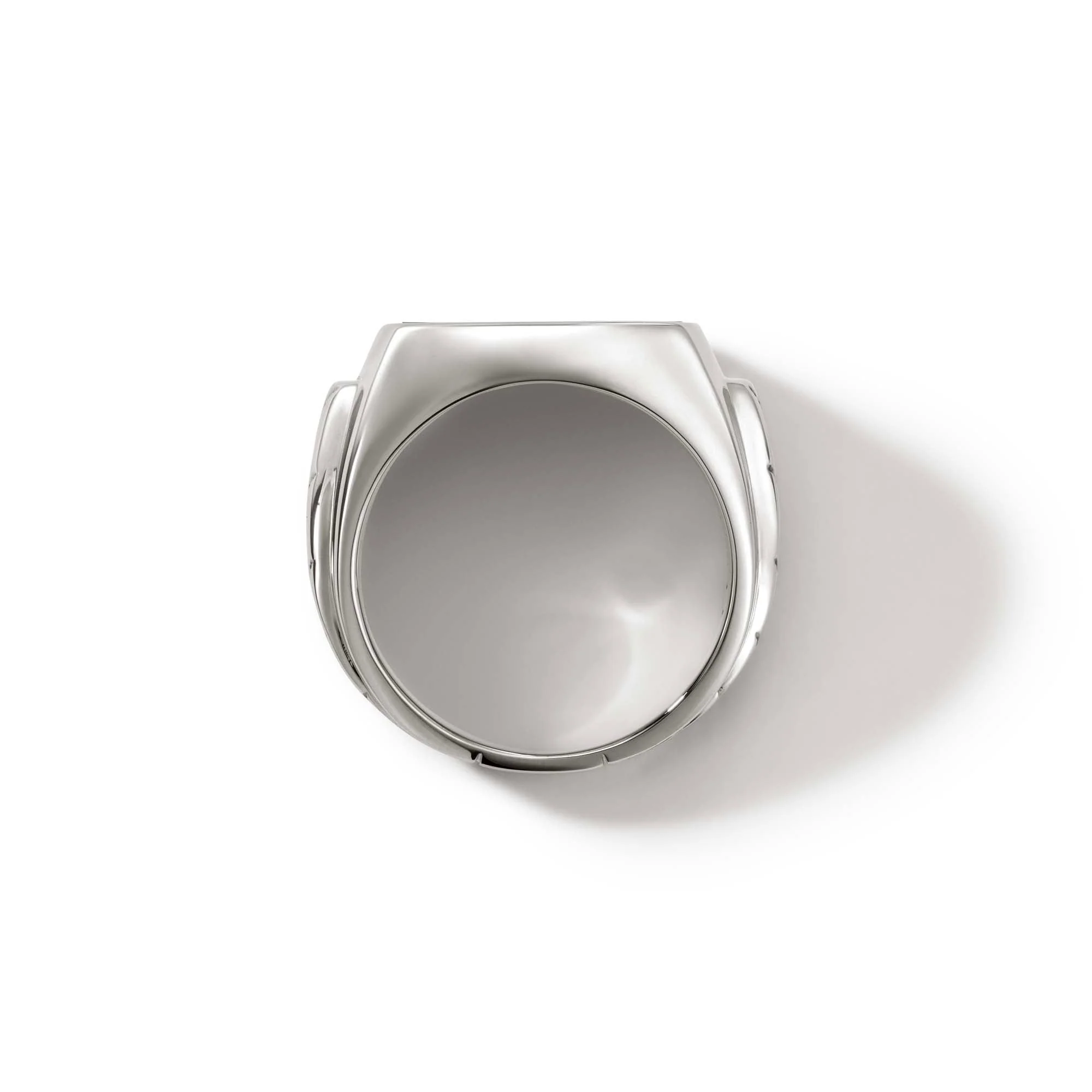 John Hardy Sterling Silver Black Onyx Carved Signet Ring - Image 4