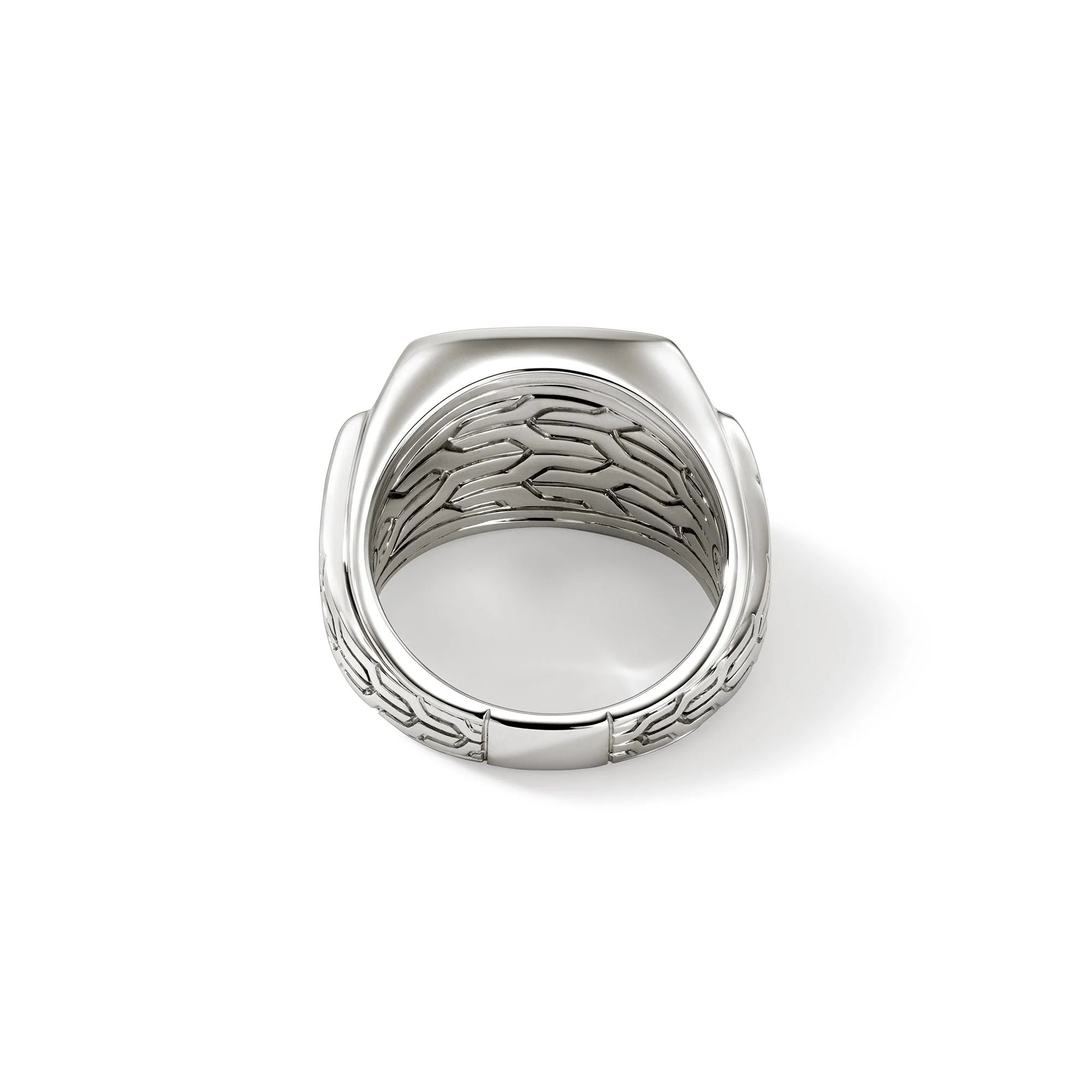 John Hardy Sterling Silver Black Sapphire Signet Ring - Image 4