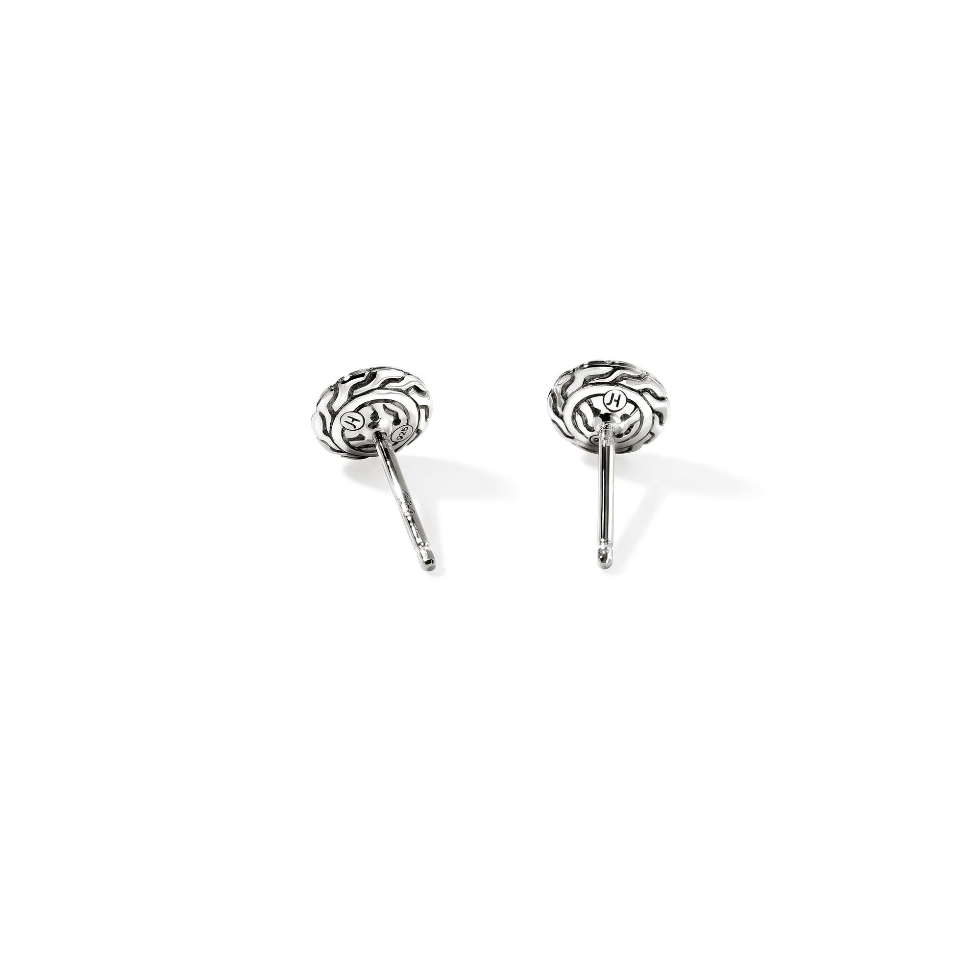 John Hardy Sterling Silver Essential Black Sapphire Pavé Stud Earring - Image 3