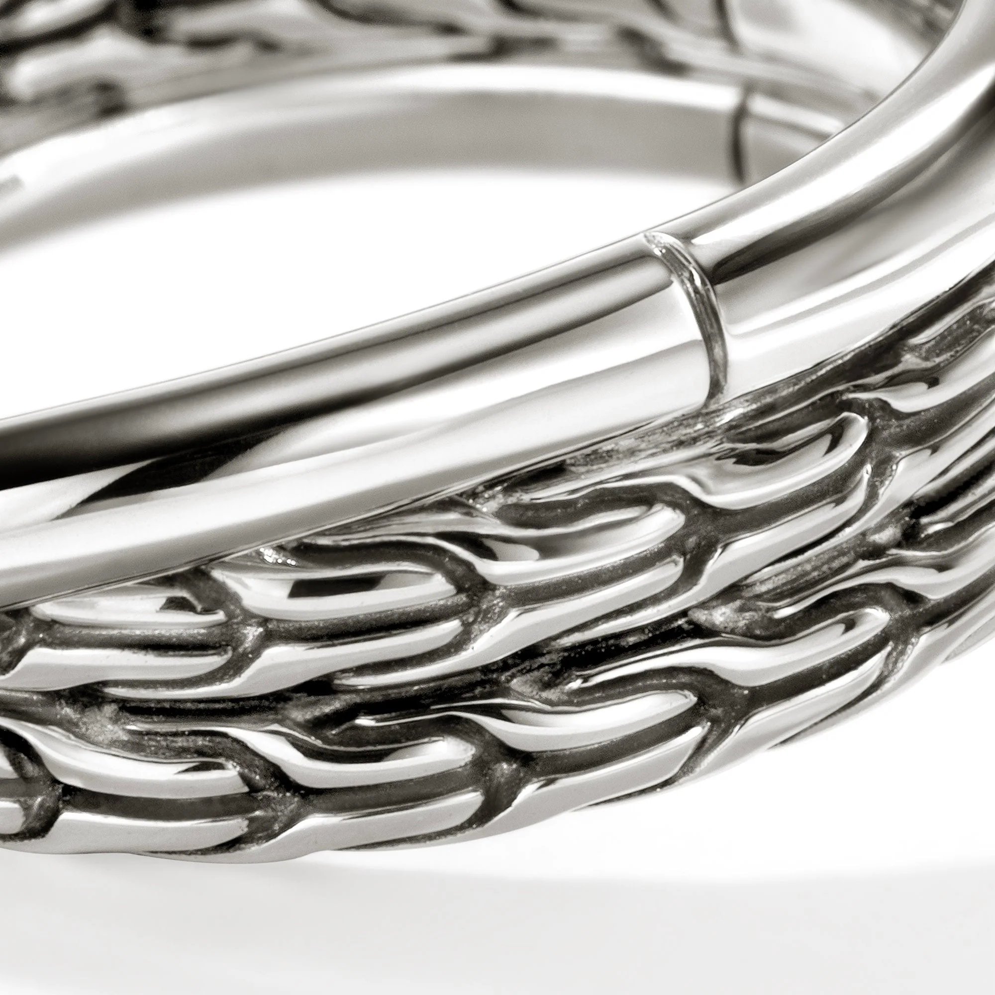 John Hardy Sterling Silver Essential Crossover Ring - Image 2