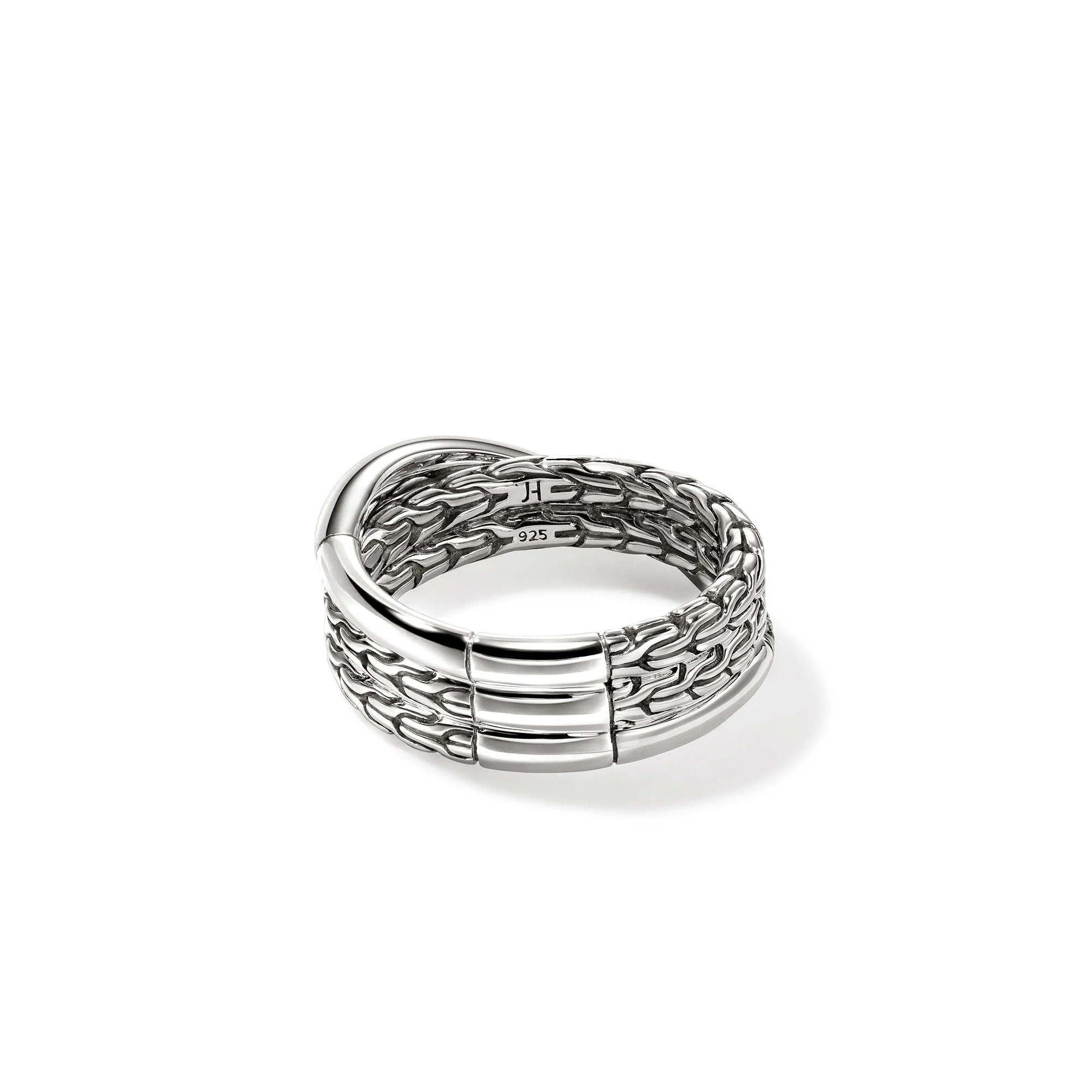 John Hardy Sterling Silver Essential Crossover Ring - Image 4
