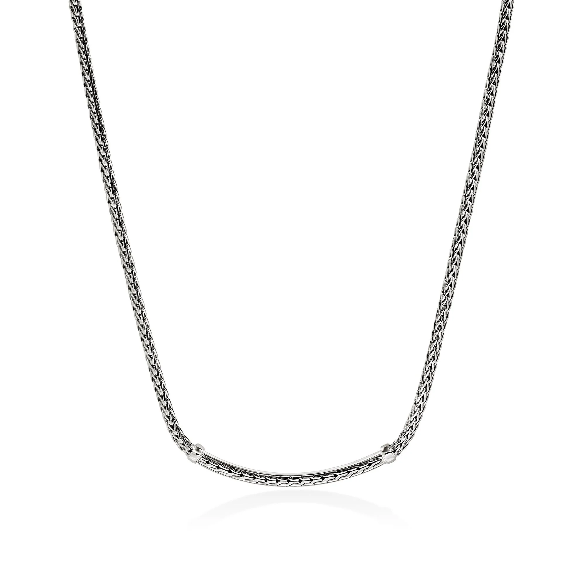 John Hardy Sterling Silver Essential Pavé Diamond Necklace - Image 4