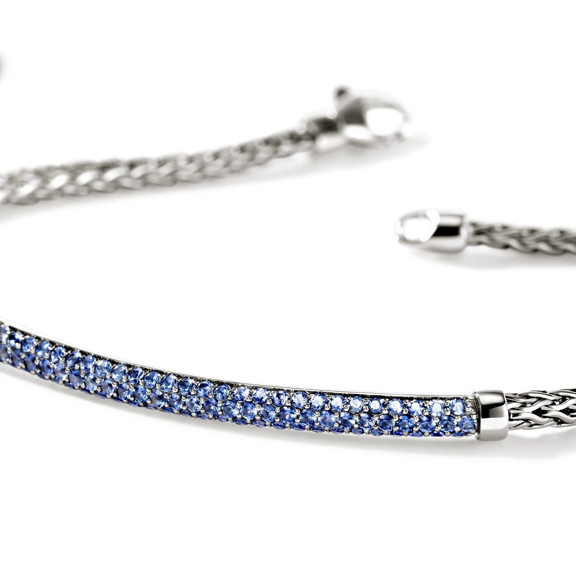 John Hardy Sterling Silver Essential Pavé Sapphire Bracelet - Image 2