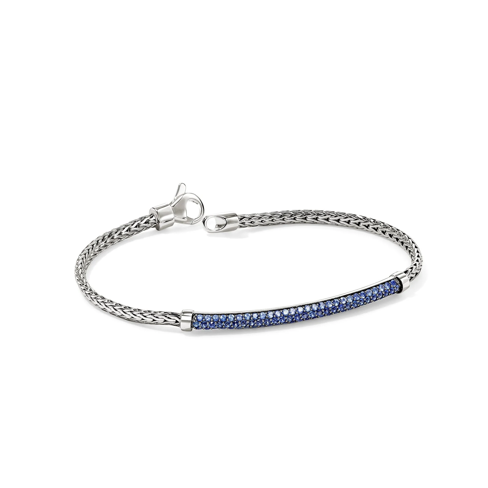 John Hardy Sterling Silver Essential Pavé Sapphire Bracelet - Image 3