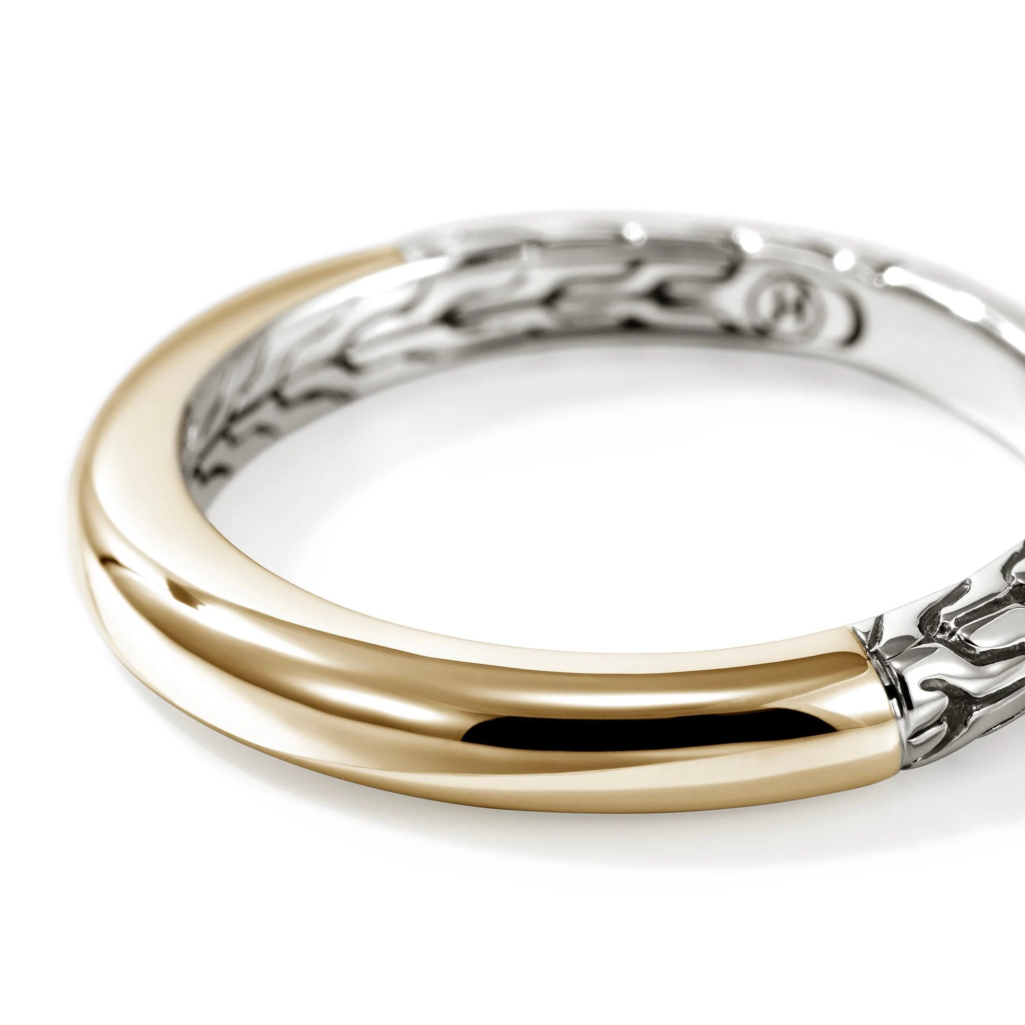 John Hardy Sterling Silver & Gold Essential Band Ring - Image 2