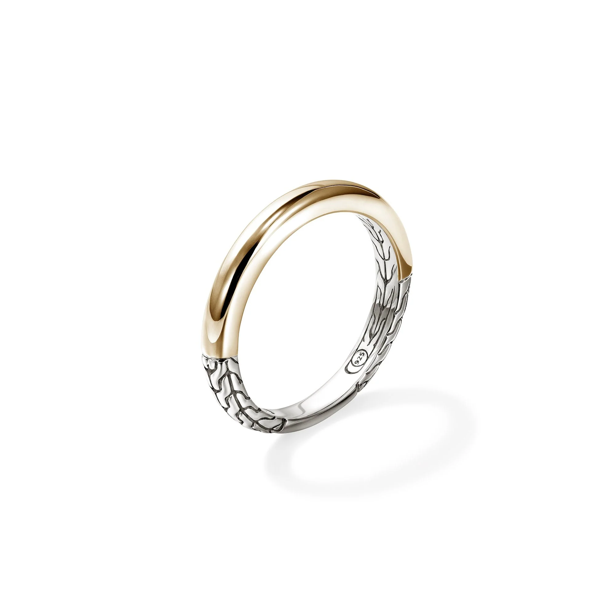 John Hardy Sterling Silver & Gold Essential Band Ring - Image 3