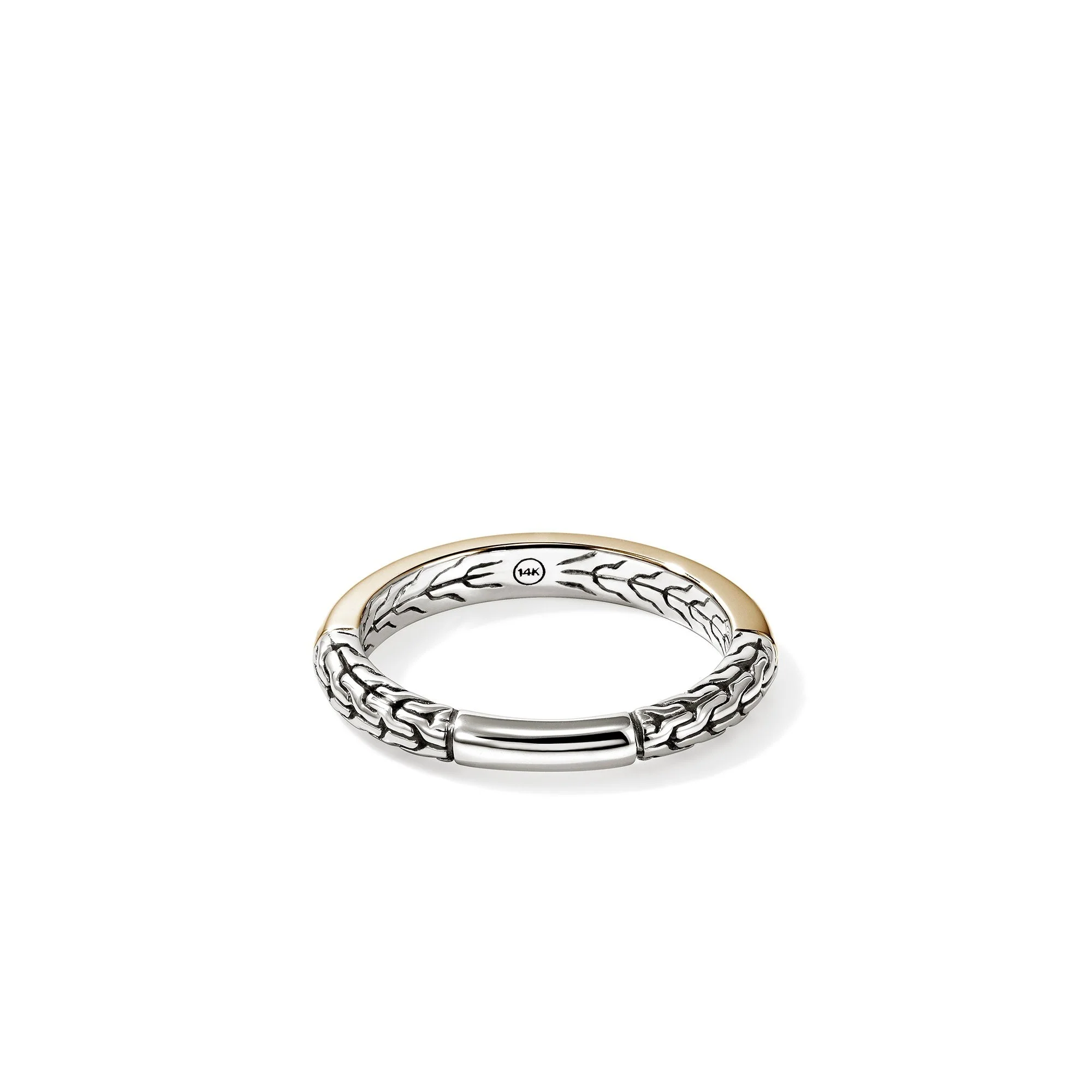 John Hardy Sterling Silver & Gold Essential Band Ring - Image 4