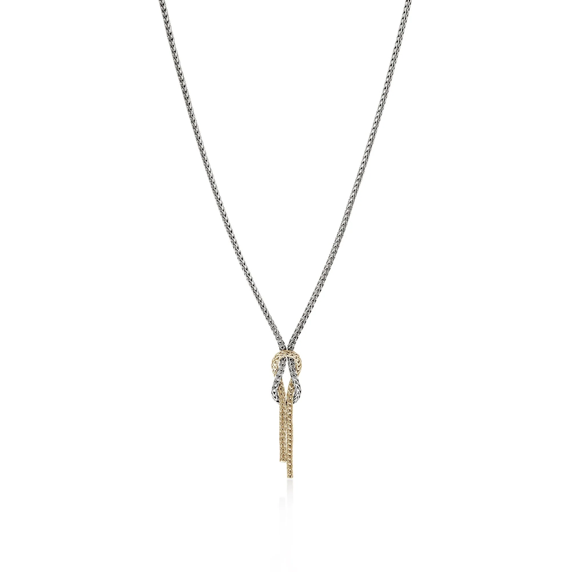 John Hardy Sterling Silver & Gold Love Knot Y Necklace