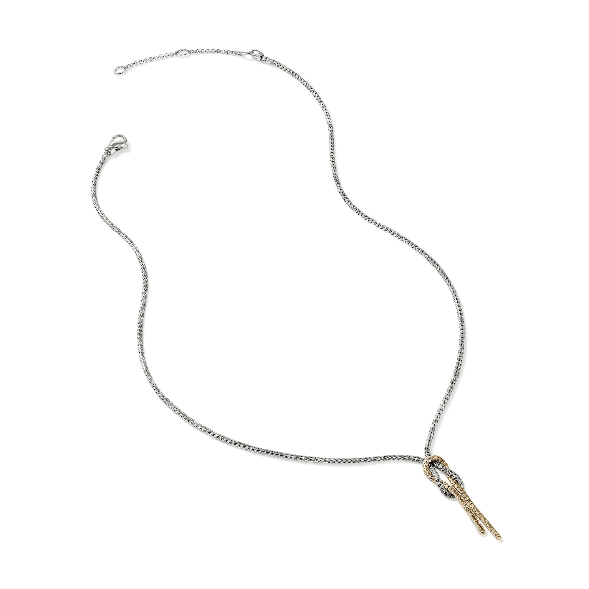 John Hardy Sterling Silver & Gold Love Knot Y Necklace - Image 2