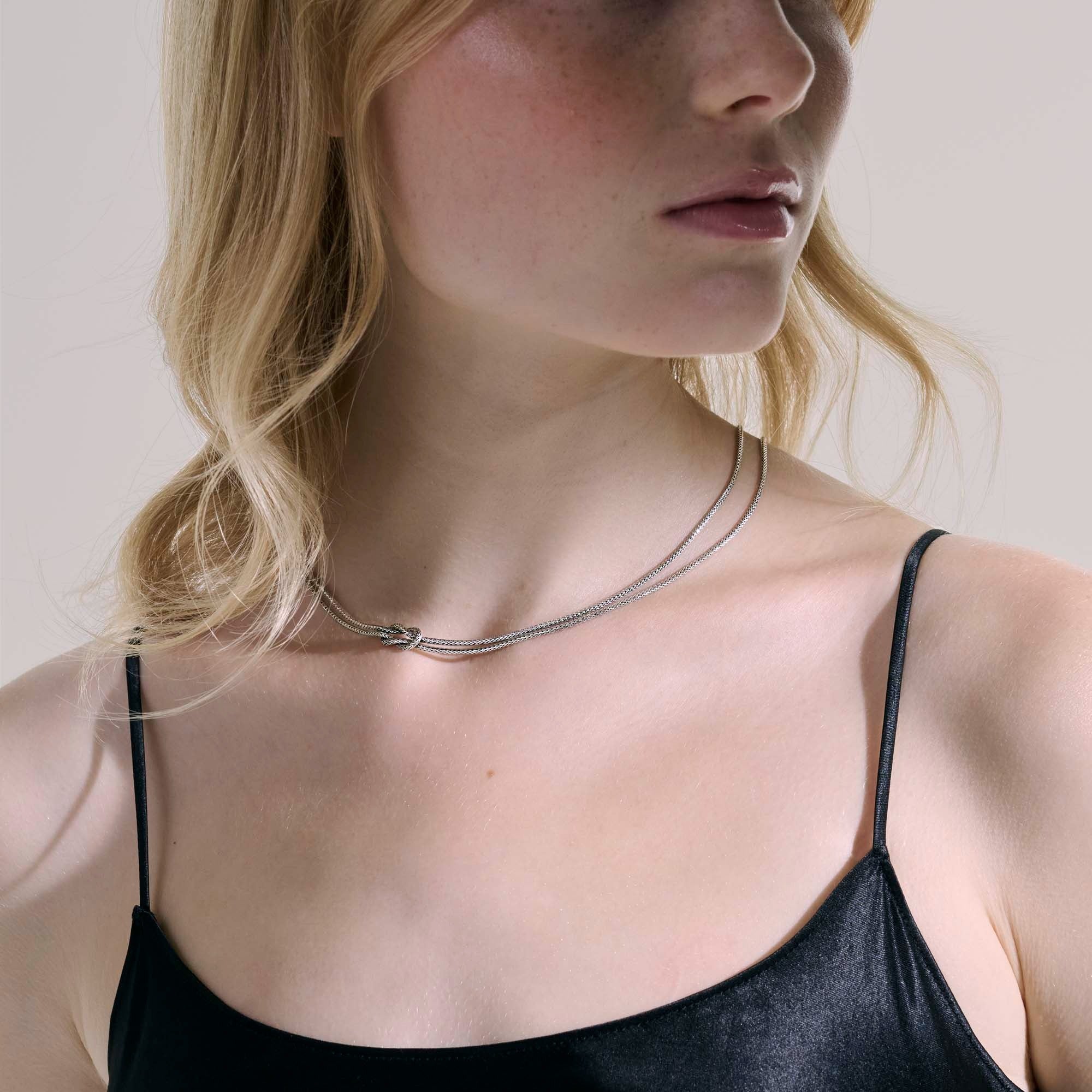 John Hardy Sterling Silver Love Knot Convertible Necklace - Image 4