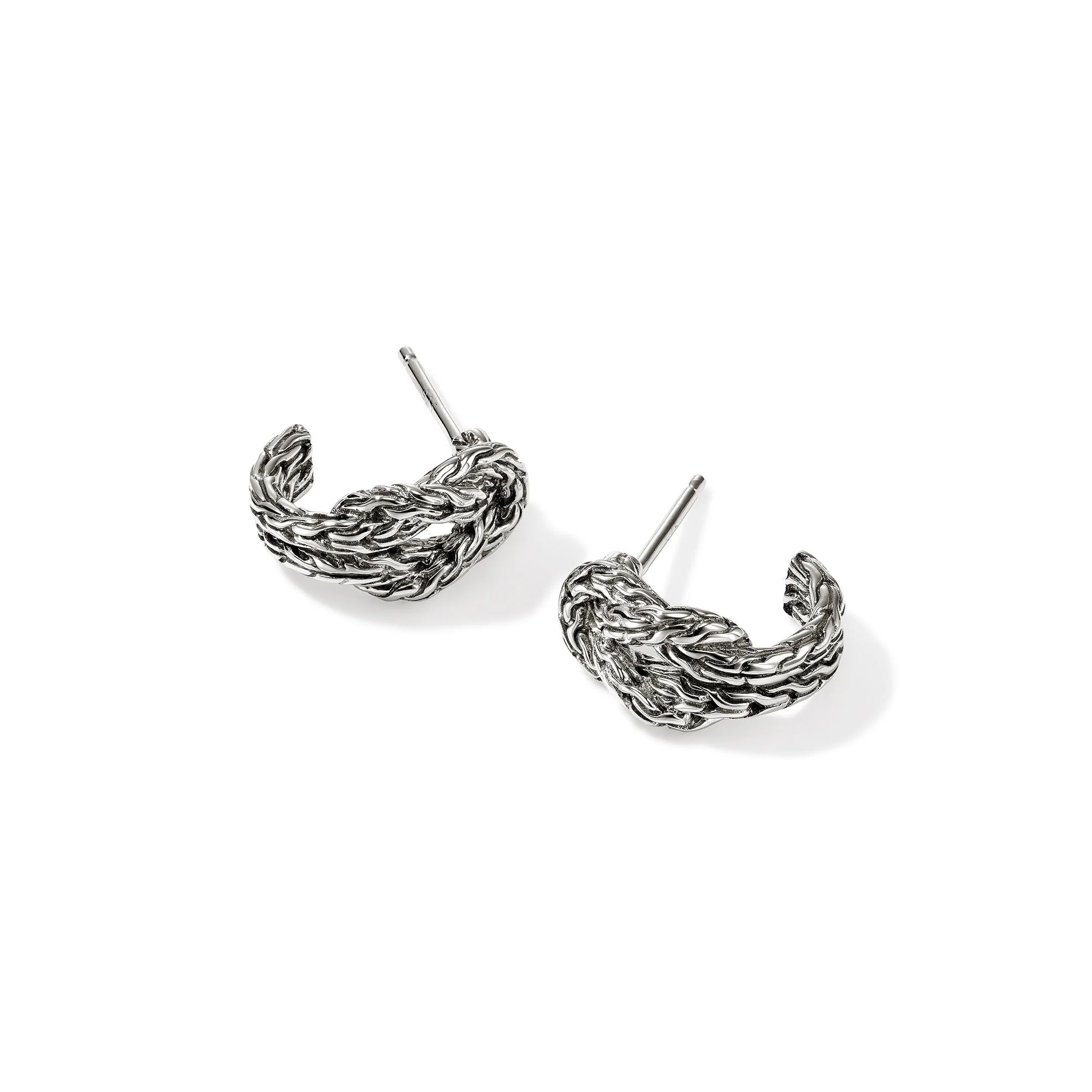 John Hardy Sterling Silver Love Knot Hoop Earring - Image 3