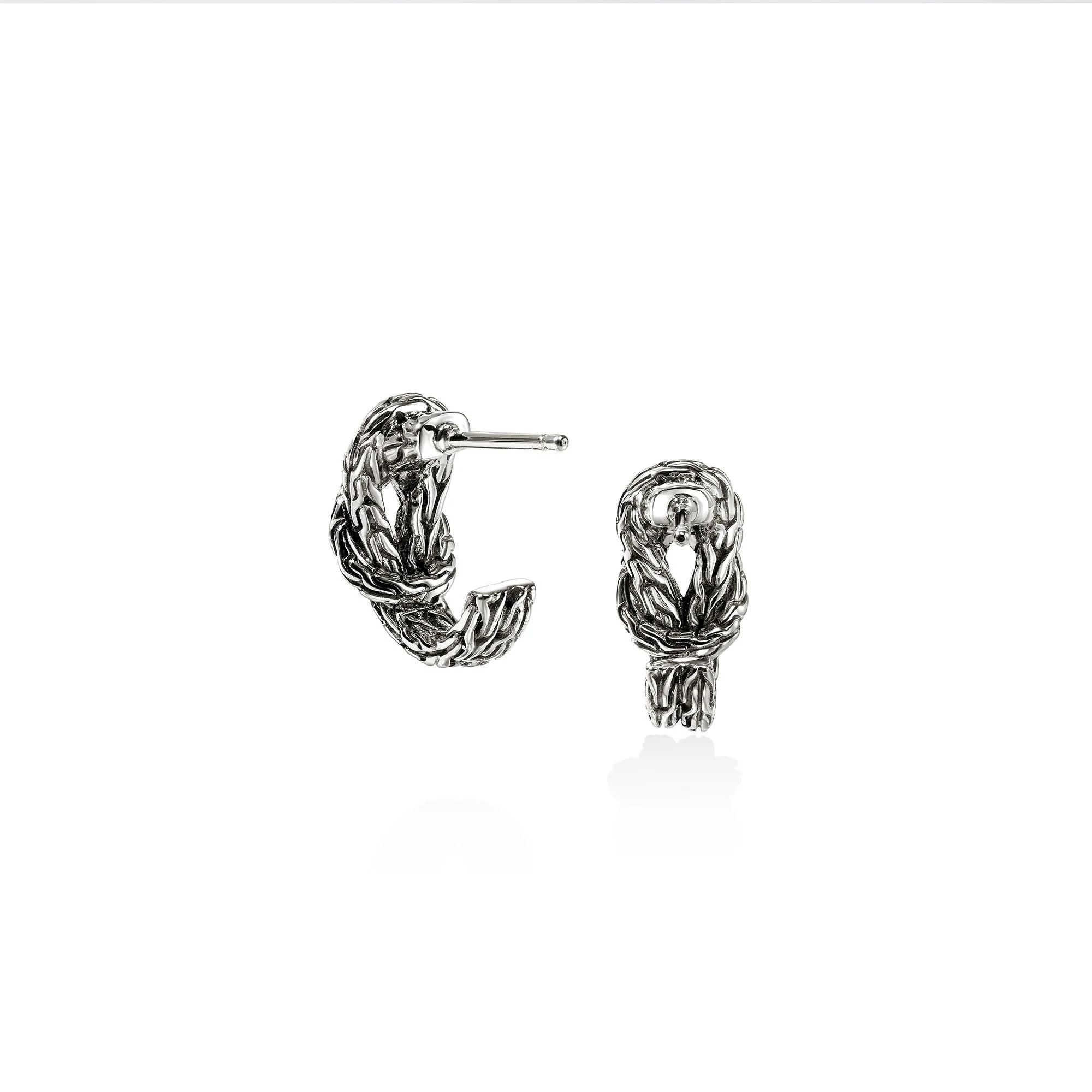John Hardy Sterling Silver Love Knot Hoop Earring - Image 4