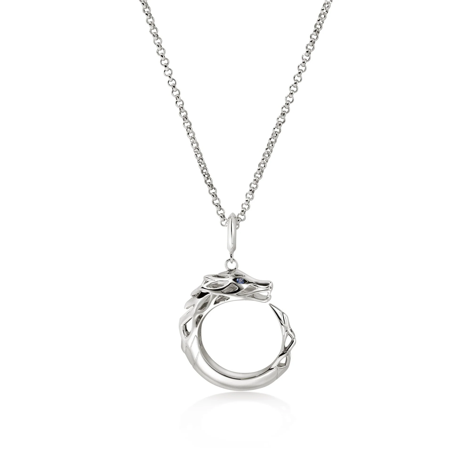 John Hardy Sterling Silver Naga Pendant Necklace