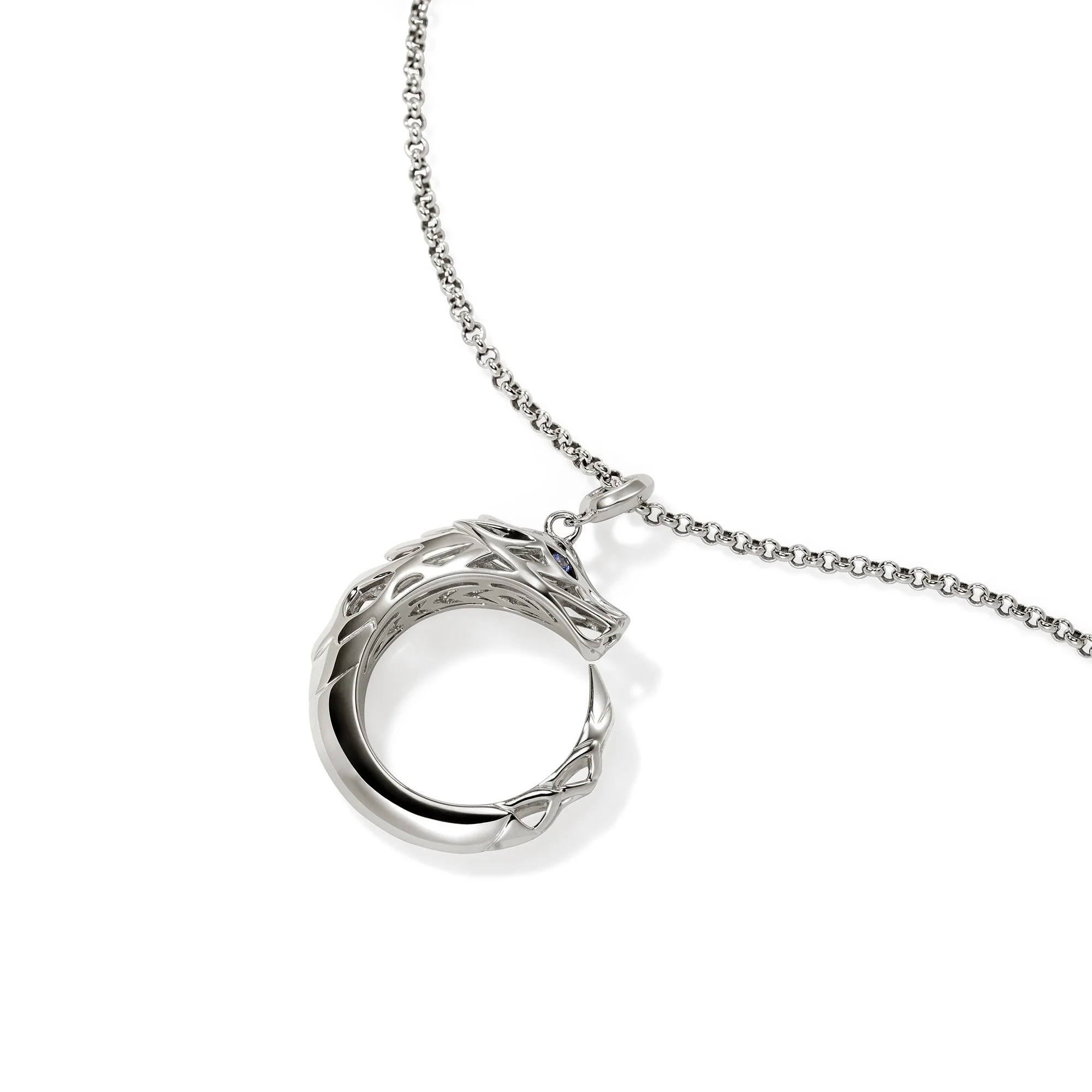 John Hardy Sterling Silver Naga Pendant Necklace - Image 2