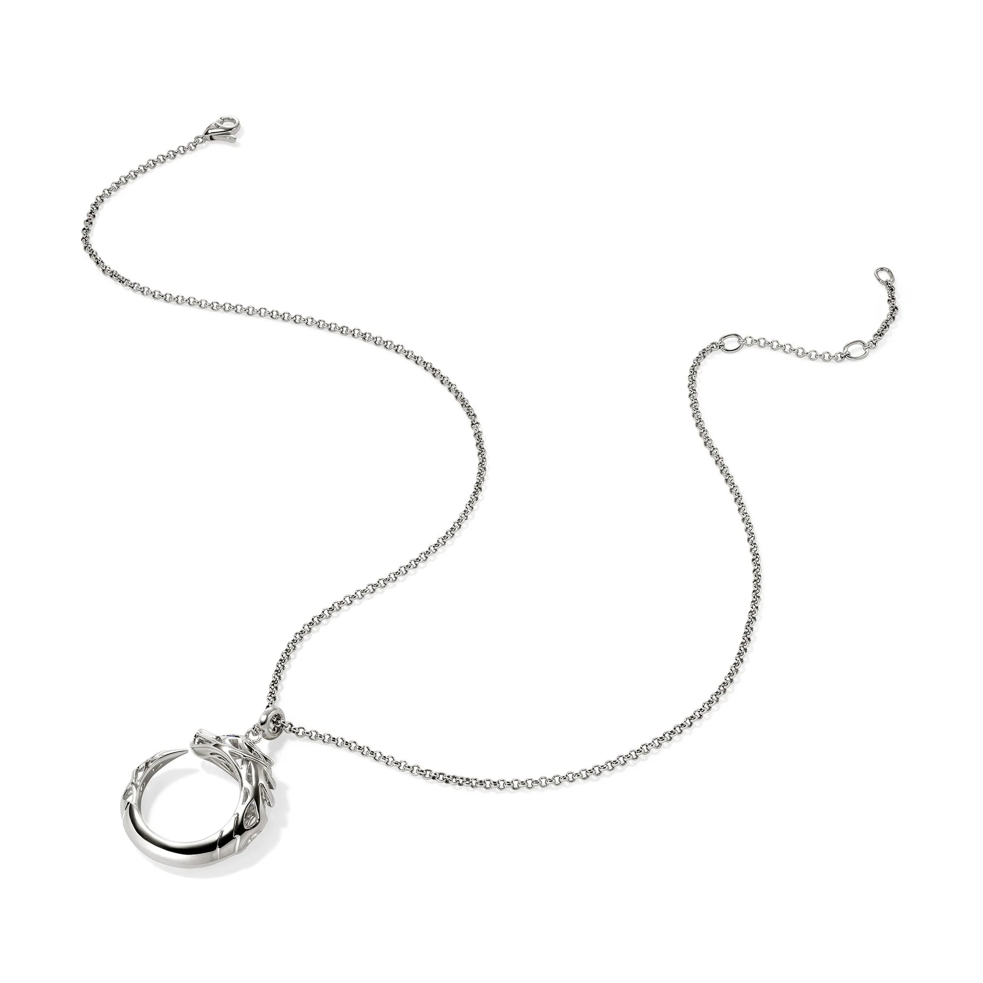 John Hardy Sterling Silver Naga Pendant Necklace - Image 3