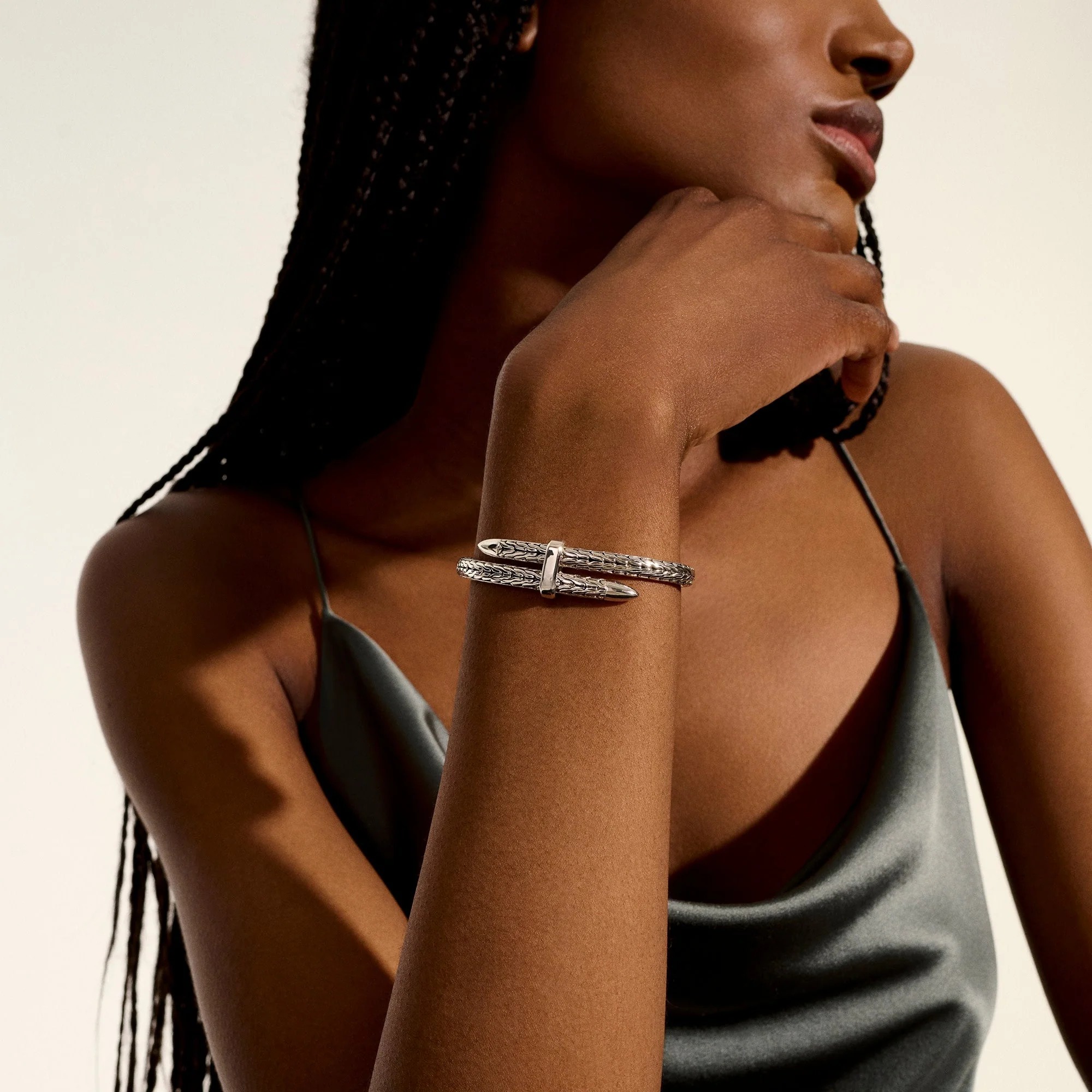 John Hardy Sterling Silver Spear Flex Cuff Bracelet - Image 5
